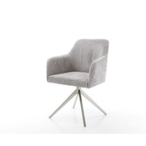 Otočná jedálenská stolička Greg-Flex plyšový manšester strieborno-šedá vyobraziť