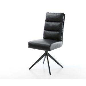 Jedálenská stolička Pela-Flex pravá koža čierna krížová podstava vyobraziť