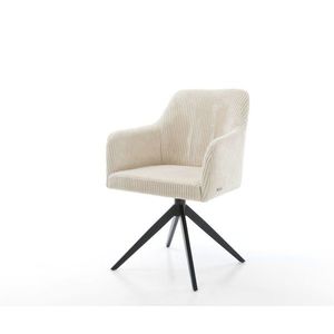 Otočná jedálenská stolička Greg-Flex plyšový manšester béžová krížová vyobraziť