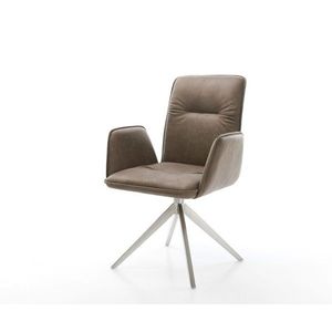 Otočná jedálenská stolička Vinja-Flex mikrovlákno taupe vintage vyobraziť