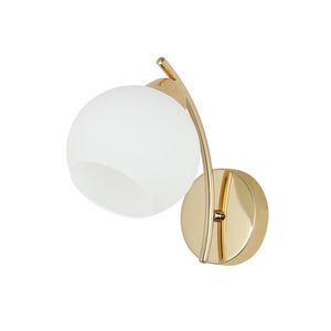 Nástenná lampa AMOS Gold 1x40W E27 biele tienidlo vyobraziť