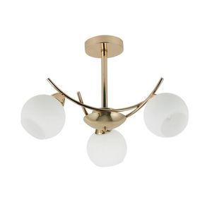 Závesná lampa AMOS Gold 3x40W E27 biele tienidlo vyobraziť