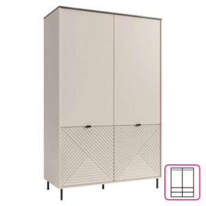 Šatníková skriňa EYCO 4D Tempo Kondela vyobraziť