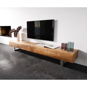 Nízka doska New Live-Edge 240 cm prírodná akácia 4 zásuvky behúň vyobraziť