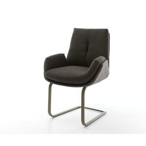 Jedálenská stolička Clea-Flex mix materiálov čierna konzolová podnož vyobraziť