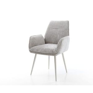 Jedálenská stolička Zoa-Flex šenil striebornošedá podnož zúžená vyobraziť