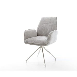 Jedálenská stolička Zoa-Flex šenilová striebornošedá krížová podnož vyobraziť