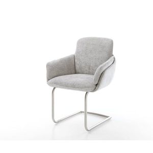 Luan-Flex jedálenská stolička s podrúčkami šenil striebornosivá vyobraziť