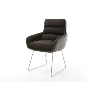 Jedálenská stolička Abelia-Flex s podrúčkami mix materiálov čierna vyobraziť