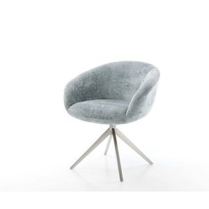 Vinka-Flex jedálenská stolička s podrúčkami šenilová pastelová modrá vyobraziť