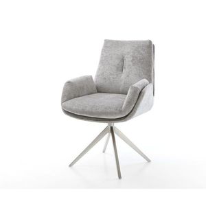 Jedálenská stolička Clea-Flex šenil striebornošedá krížová podnož vyobraziť