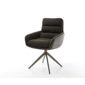 Abelia-Flex jedálenská stolička s podrúčkami mix materiálov čierna vyobraziť