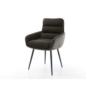 Jedálenská stolička Abelia-Flex s podrúčkami mix materiálov čierna vyobraziť