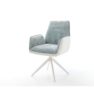 Jedálenská stolička Zoa-Flex mix materiálov pravá koža biela pastelová vyobraziť