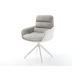 Abelia-Flex jedálenská stolička s podrúčkami mix materiálov pravá koža vyobraziť