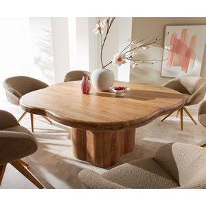 Jedálenský stôl Orbion 180x175 prírodný rám z agátového dreva vyobraziť