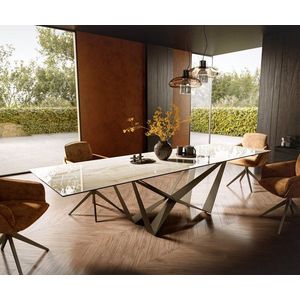 Jedálenský stôl Edge 300x100 keramický Laminam® Onice Oro ?Spider vyobraziť