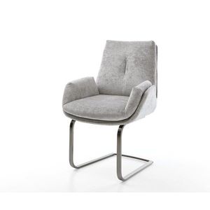 Clea-Flex šenilové konzolové kreslo striebornosivé ploché konzolové vyobraziť