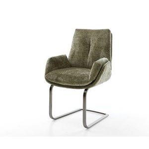 Clea-Flex šenilová stolička s plochou konzolou olivová grafitová vyobraziť