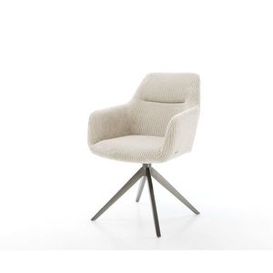 Otočné kreslo Pejo-Flex Cord béžová Krížový rám široký grafit 360° vyobraziť