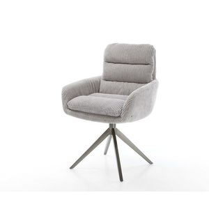 Otočná stolička Abelia-Flex s podrúčkami Šnúra strieborno-sivá Krížový vyobraziť