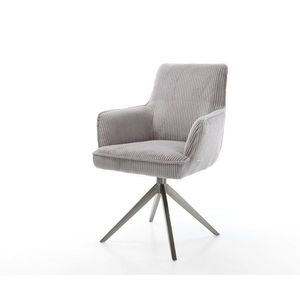 Otočné kreslo Heira-Flex s podrúčkami Šnúra Striebornosivý krížový rám vyobraziť