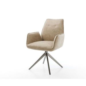 Hojdacie kreslo Zoa-Flex Mikrovlákno béžová Vintage krížový rám široký vyobraziť