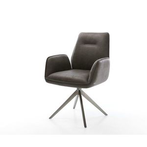 Otočné kreslo Zoa-Flex mikrovlákno antracit vintage krížový rám široký vyobraziť