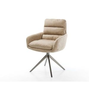 Otočné kreslo Abelia-Flex s podrúčkami Mikrovlákno béžová Vintage vyobraziť