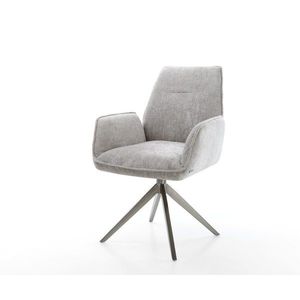 Otočné kreslo Zoa-Flex striebornošedý krížový rám široký grafit 360° vyobraziť