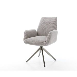 Otočné kreslo Zoa-Flex Cord Strieborno-sivý krížový rám široký grafit vyobraziť