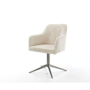 Otočné kreslo Greg-Flex Cord béžovej farby Grafitová základňa 360° vyobraziť