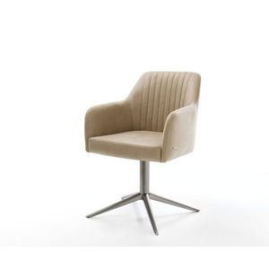 Otočné kreslo Greg-Flex mikrovlákno béžová vintage základňa grafitová vyobraziť