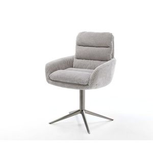 Otočná stolička Abelia-Flex s podrúčkami šnúra striebornošedá podstava vyobraziť