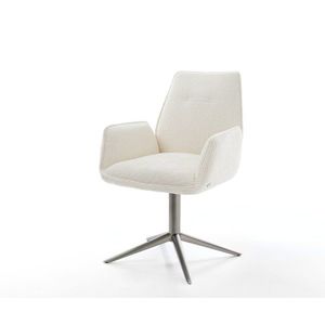 Otočné kreslo Zoa-Flex Bouclé White Grafitová základňa 360° otočná vyobraziť