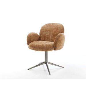 Otočné kreslo Nube-Flex s podrúčkami šenilová hrdzavá grafitová vyobraziť