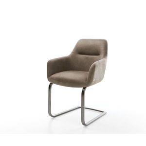 Konzola Pejo-Flex z mikrovlákna taupe vintage Konzola s plochým vyobraziť