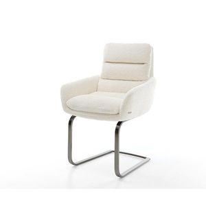 Konzolové kreslo Abelia-Flex s podrúčkami Bouclé biela Konzolové vyobraziť