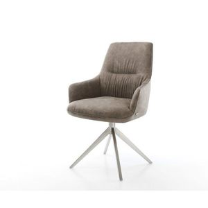 Otočná stolička Zelia-Flex s podrúčkami Mikrovlákno Taupe Vintage vyobraziť