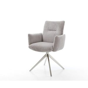 Otočná stolička Jova-Flex s podrúčkami Šnúra strieborná sivá Krížový vyobraziť