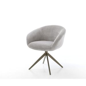 Otočná stolička Vinka-Flex s podrúčkami Šnúra strieborno-sivá Krížový vyobraziť