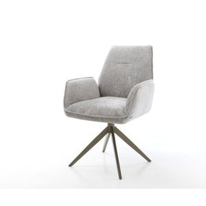 Otočná stolička Zoa-Flex šenil striebornošedý krížový rám povrchová vyobraziť