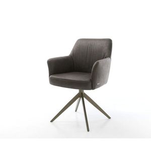 Xana-Flex otočná stolička s podrúčkami mikrovlákno antracitový vintage vyobraziť