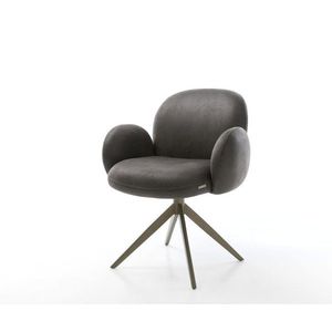 Otočná stolička Nube-Flex s podrúčkami mikrovlákno antracitový vintage vyobraziť