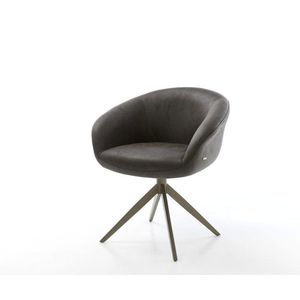 Otočná stolička Vinka-Flex s podrúčkami mikrovlákno antracitový vyobraziť