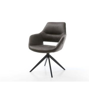 Otočná stolička Yago-Flex s podrúčkami Mikrovlákno antracit vintage vyobraziť