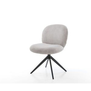 Otočná stolička Nube-Flex Cord Strieborno-sivý krížový rám široký vyobraziť