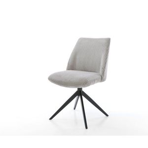 Otočná stolička Elso-Flex Cord Strieborno-sivý krížový rám široký vyobraziť