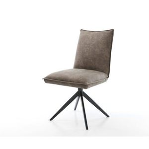 Otočné kreslo Lelio-Flex Mikrovlákno Taupe Vintage Cross Frame Wide vyobraziť