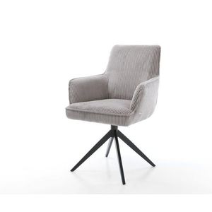 Heira-Flex Otočná stolička s podrúčkami Šnúra Strieborná Sivý krížový vyobraziť